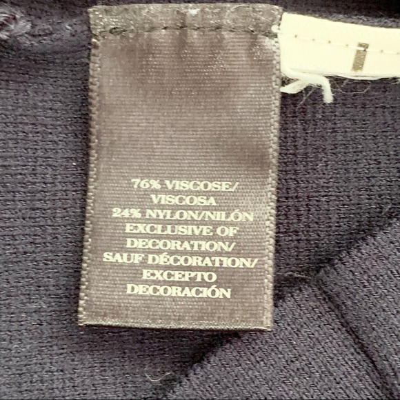 Ann Taylor Navy Blue Knit Top Lace Details - Picture 6 of 6